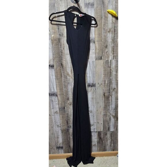 Free People FP Beach Tamarama Maxi Wide Leg Open Back Black Romper Jumper Jumpsu - Picture 3 of 6